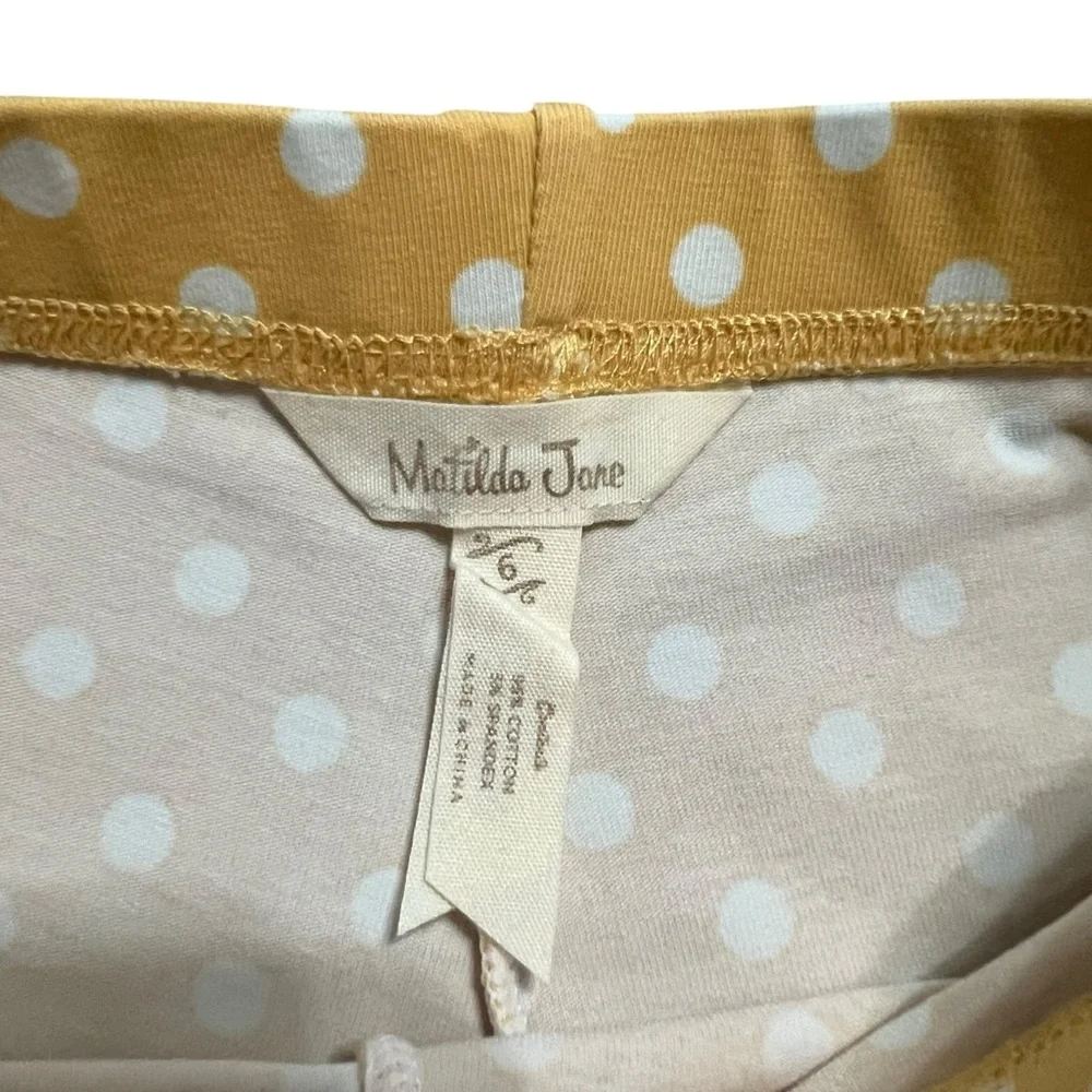 Matilda Jane 6Y School Bus Shorties Yellow Polka Dot Ruffle Shorts